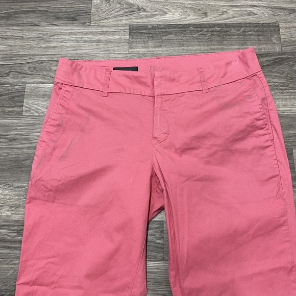 KUT FROM THE KLOTH Taylor Crop Trouser Mid Rise Pink Casual Pants Women's Size 6 - Picture 6 of 14